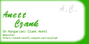 anett czank business card